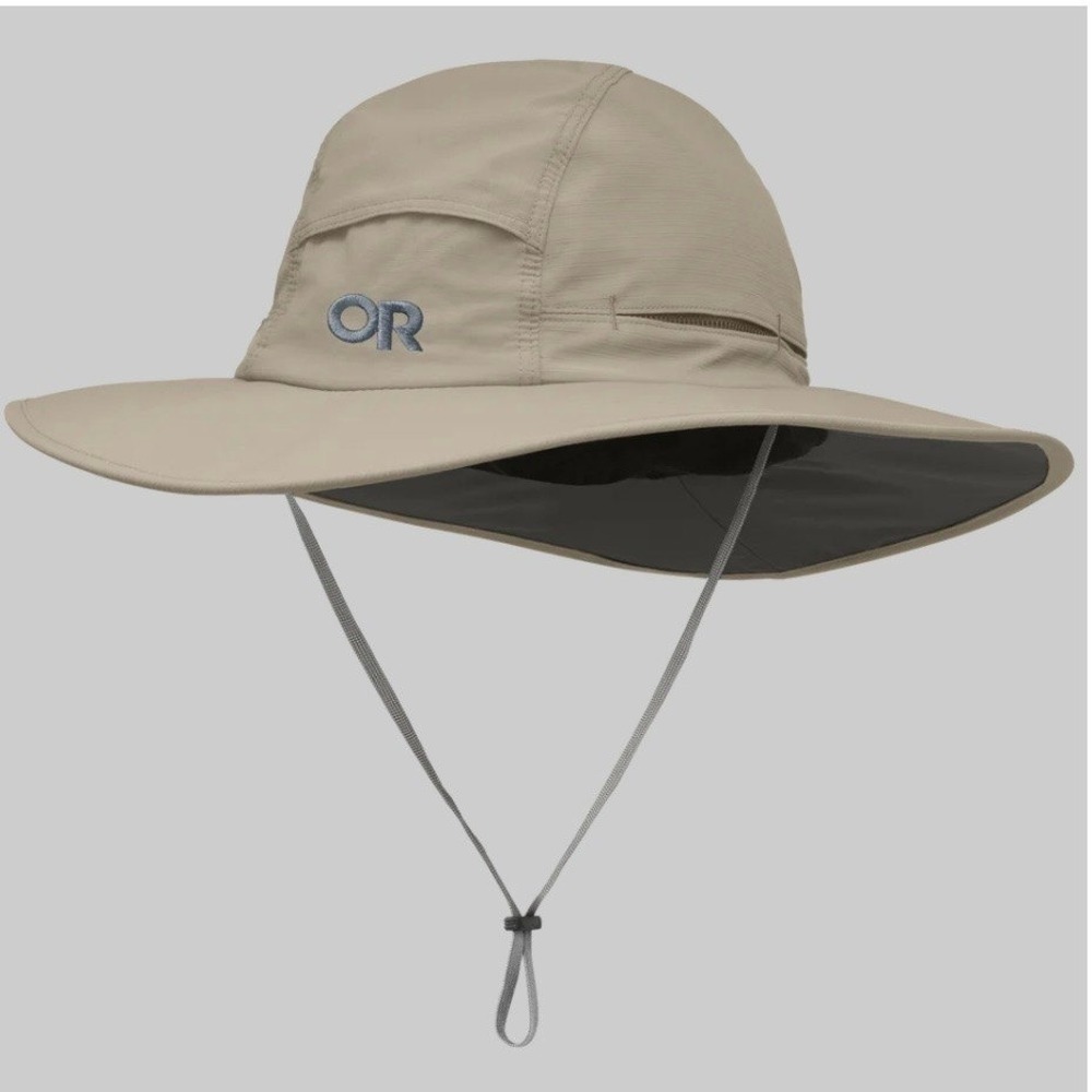 Outdoor Research Sunbriolet Sun Hat UPF 50+ Hiking Fishing in Beige Women's SZ L